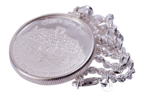 Jerusalem Peace Coin Necklace-1447