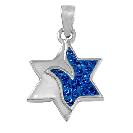Carmella Star of David Peace Crystal Necklace -1313