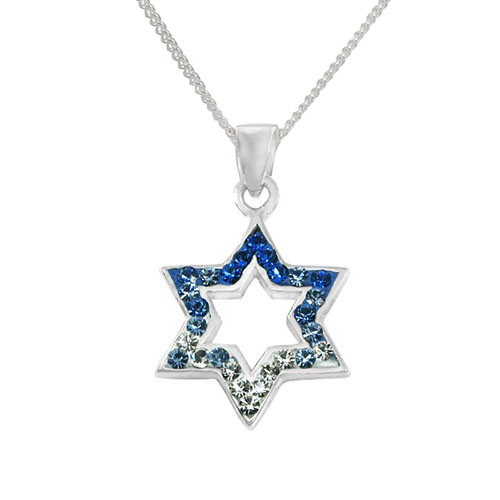 Eve Crystal Star of David Necklace -0