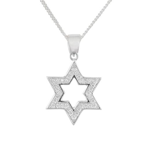 Kinneret Micro Pave Star of David Necklace-0