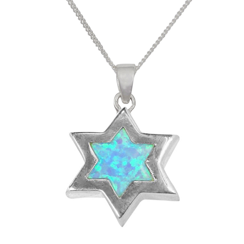 Menuha Opal Star of David Necklace -0