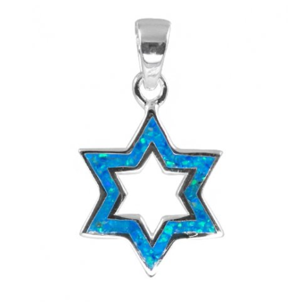 Hadassah Opal Star of David Necklace -1343