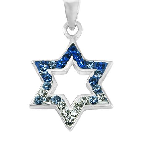 Eve Crystal Star of David Necklace -1321