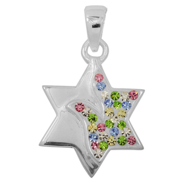 Moriah Star of David Peace Crystal Necklace -2226