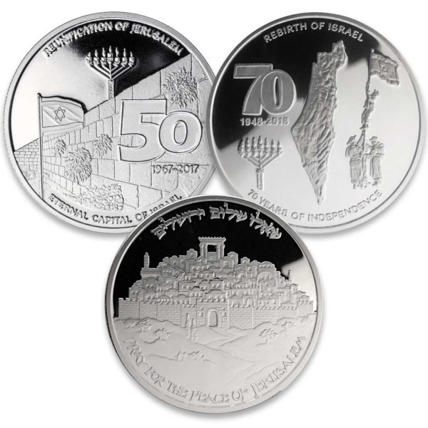 Jerusalem Embassy 3-Coin Set - 1 oz Silver-0