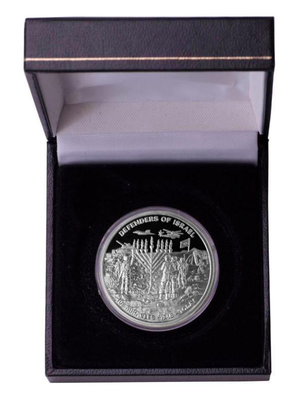 IDF Miracle Coin - 1 oz Silver with Jerusalem Stone Stand -2913