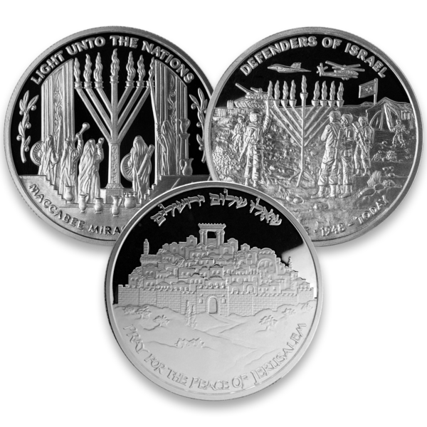 'Miracles of Israel' 3-Coin Set - 1 oz Silver-0
