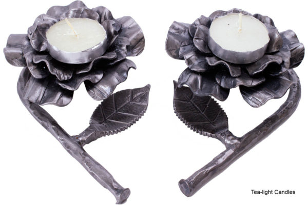 Heart Rose Candlesticks made from Rockets by Yaron Bob - The