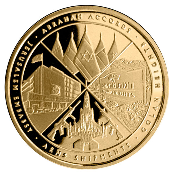 Trump-Israel Legacy Coin - Golden Bronze - Image 2