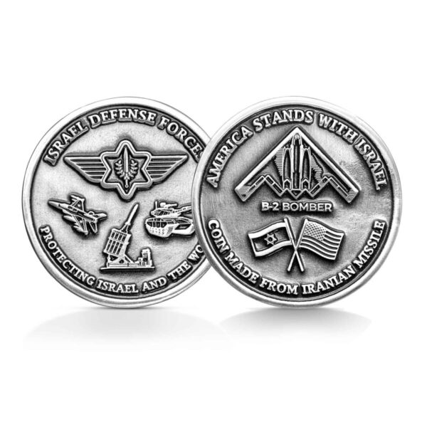 IDF-US Military Coin made from Iranian Missiles